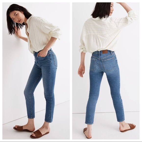 NWT Madewell The Petite Perfect Vintage Crop Jean in Sandford Wash